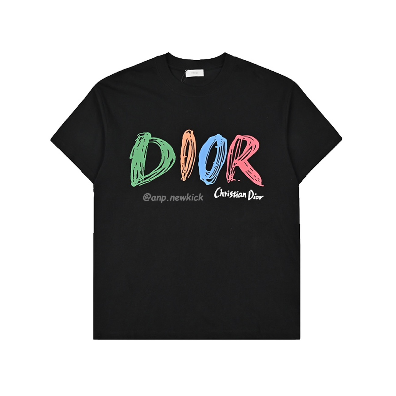 Dior Hand Drawn Logo Graffiti Inspired Short Sleeved T Shirt (2) - www.newkick.org